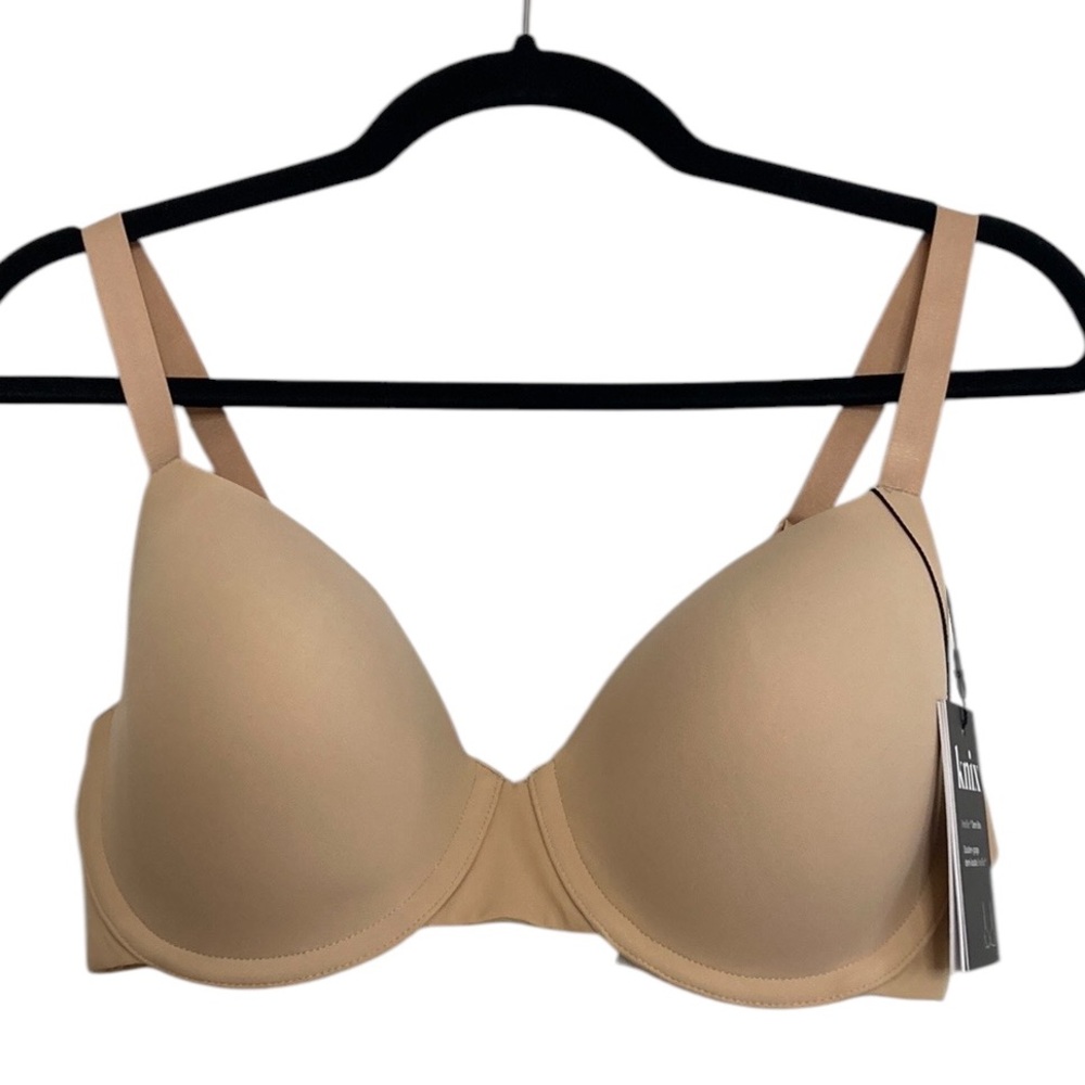 New Knix Flex Free Demi Bra Womens 36D Beige Warm Sand Comfy Underwire Support